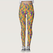 Modern regenboogpatroon leggings (Voorkant)