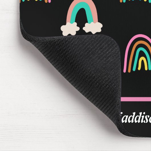 Modern regenboogpatroon muismat (Hoek)