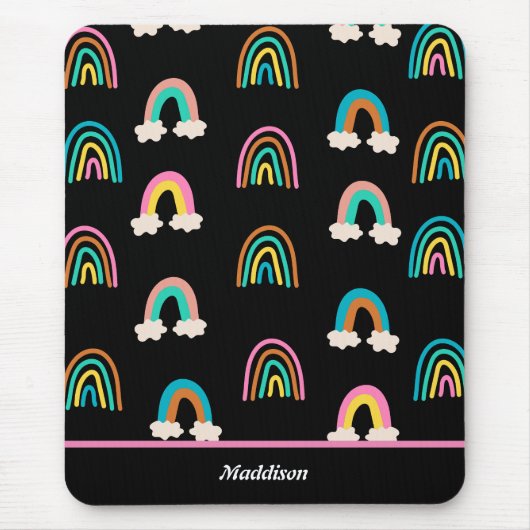 Modern regenboogpatroon muismat (Voorkant)