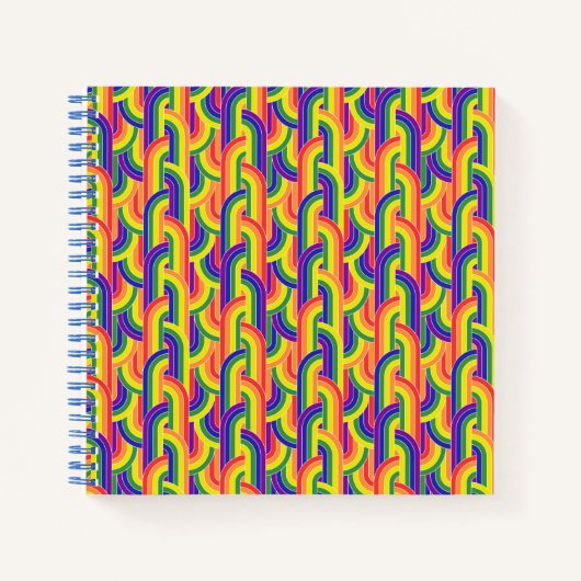 Modern regenboogpatroon notitieboek (Voorkant)