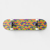Modern regenboogpatroon persoonlijk skateboard (Horizontaal)
