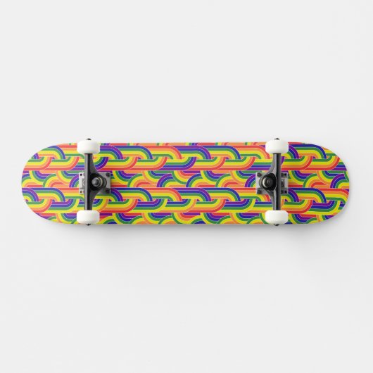 Modern regenboogpatroon persoonlijk skateboard (Horizontaal)