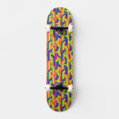 Modern regenboogpatroon persoonlijk skateboard (Voorkant)