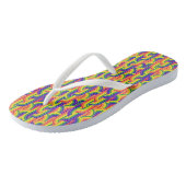 Modern regenboogpatroon teenslippers (Schuin)