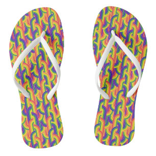 Modern regenboogpatroon teenslippers