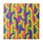 Modern regenboogpatroon tegeltje (Voorkant)