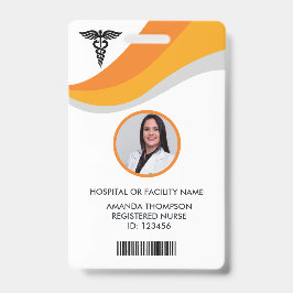 Modern Registered Zurse Foto ID Badge