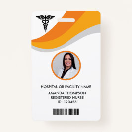Modern Registered Zurse Foto ID Badge