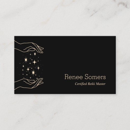 Modern Reiki Master Energy Massage Visitekaartje (Voorkant)