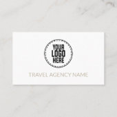 Modern Reisbureau Minimale Reisagent Custom Visitekaartje (Achterkant)