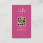 Modern reisbureau reisplanner roze kaart visitekaartje (Achterkant)