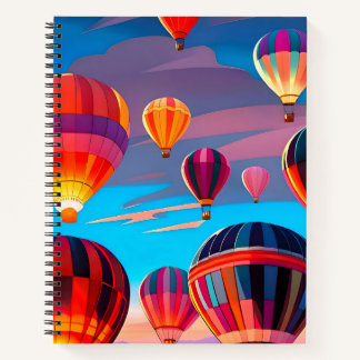 Modern Reizen Heet Lucht Ballon Lucht Festival Notitieboek