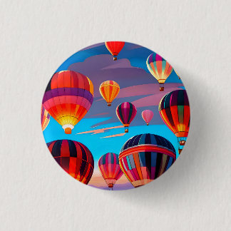Modern Reizen Heet Lucht Ballon Lucht Festival Ronde Button 3,2 Cm