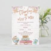 Modern Reizigende Miss naar Mrs Vrijgezellenfeest Kaart (Staand voorkant)