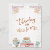 Modern Reizigende Miss naar Mrs Vrijgezellenfeest Kaart (Achterkant)