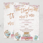 Modern Reizigende Miss naar Mrs Vrijgezellenfeest Kaart (Voorkant / Achterkant)