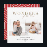 Modern religieus goud 2 foto geometrisch kerstfees feestdagenkaart<br><div class="desc">Moderne religieuze gouden kerkfoto's met een kerstkaart met meerdere foto's. Een deel van een collectie. De tekst en de geometrische backerkleur kunnen worden veranderd. Stijlvol,  stijlvol elegant design.</div>