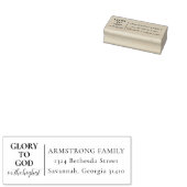 Modern religieus kerst retour adres rubberstempel (Gestempeld)