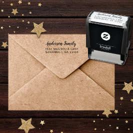 Modern religieus kerst retour adres zelfinktende stempel