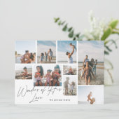 Modern Religious 9 Photo Wonders of His Love Feestdagenkaart (Staand voorkant)