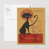 Modern Remake van Le Chat Noir Black Cat Briefkaart (Voorkant / Achterkant)