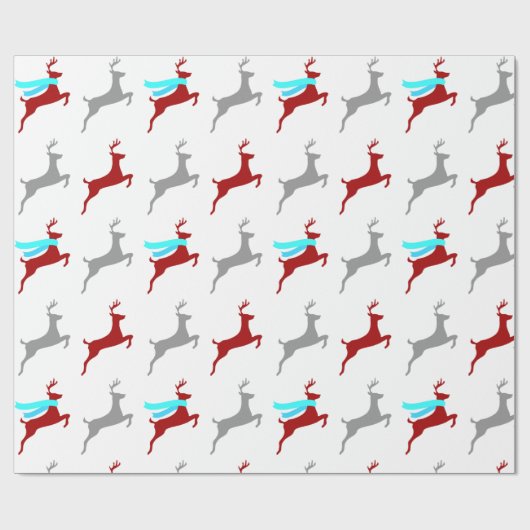 Modern rendier met sjaal cadeaupapier (Vlak)