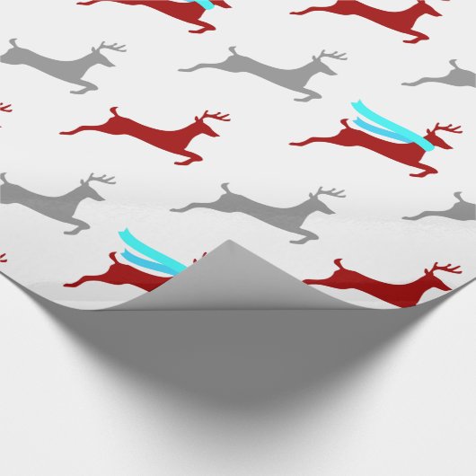 Modern rendier met sjaal cadeaupapier (Hoek)