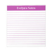 Modern rendy elegant donkerroze script grote afdru notitieblok (Voorkant)