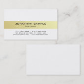 Modern rendy elegant goudvormig design luxe visitekaartje (Voorkant / Achterkant)