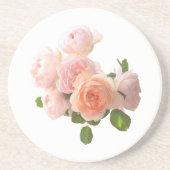 Modern rendy Sjabloon Elegant Rozen Design Zandsteen Onderzetter (Voorkant)