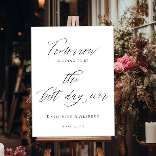 Modern repetitie diner de avond voor ontvangst poster