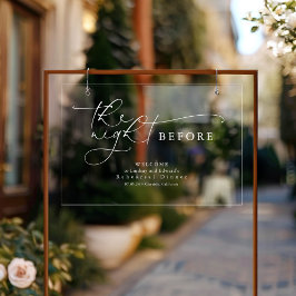 Modern repetitie diner transparant welkom acryl bord