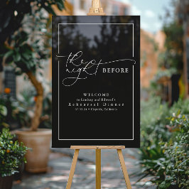 Modern repetitie diner zwart groot welkom acryl bord