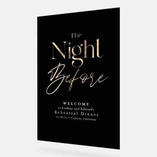 Modern repetitie diner zwart welkom acryl bord (Hoek)