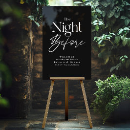 Modern repetitie diner zwart welkom acryl bord