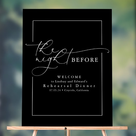 Modern repetitie diner zwart welkom acryl bord (Neutraal)