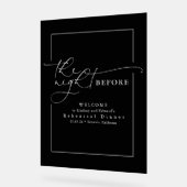 Modern repetitie diner zwart welkom acryl bord (Hoek)