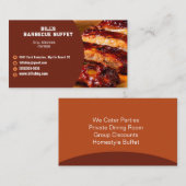 Modern Restaurant Barbecue Buffet Visitekaartje (Voorkant / Achterkant)