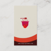 Modern Restaurant Cook Hot Simmering Pot Chef Visitekaartje (Achterkant)