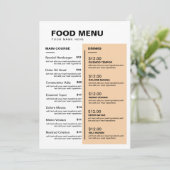 Modern Restaurant Eten Drinken Menu | Prijslijst (Staand voorkant)