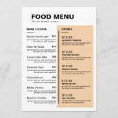 Modern Restaurant Eten Drinken Menu | Prijslijst (Voorkant)