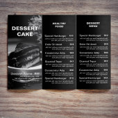 Modern Restaurant Food Trifold Brochure prijslijst