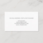 Modern restaurant | Koffiebar | QR-code Visitekaartje (Achterkant)