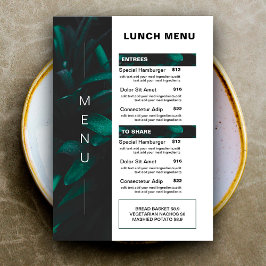 Modern restaurant lunch menu | Prijslijst