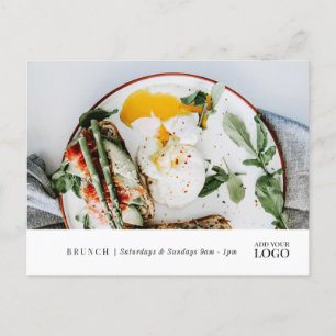 Modern Restaurant New Event Branded Marketing Briefkaart