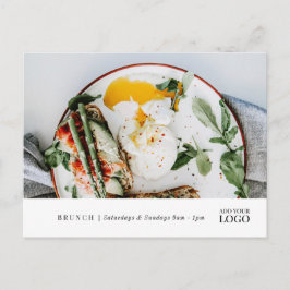 Modern Restaurant New Event Branded Marketing Briefkaart