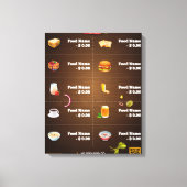 Modern restaurantmenu canvas afdruk (Voorkant)