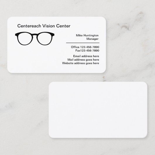 Modern Retail Vision Center Visitekaartje (Voorkant / Achterkant)