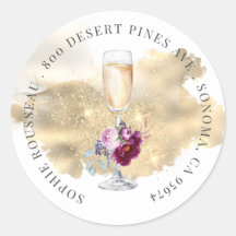 Modern Retirement Party Champagne Glitter Adres