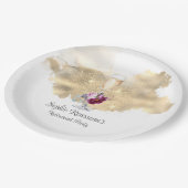 Modern Retirement Party Champagne Glitter Napkins Papieren Bordje (Gekanteld)